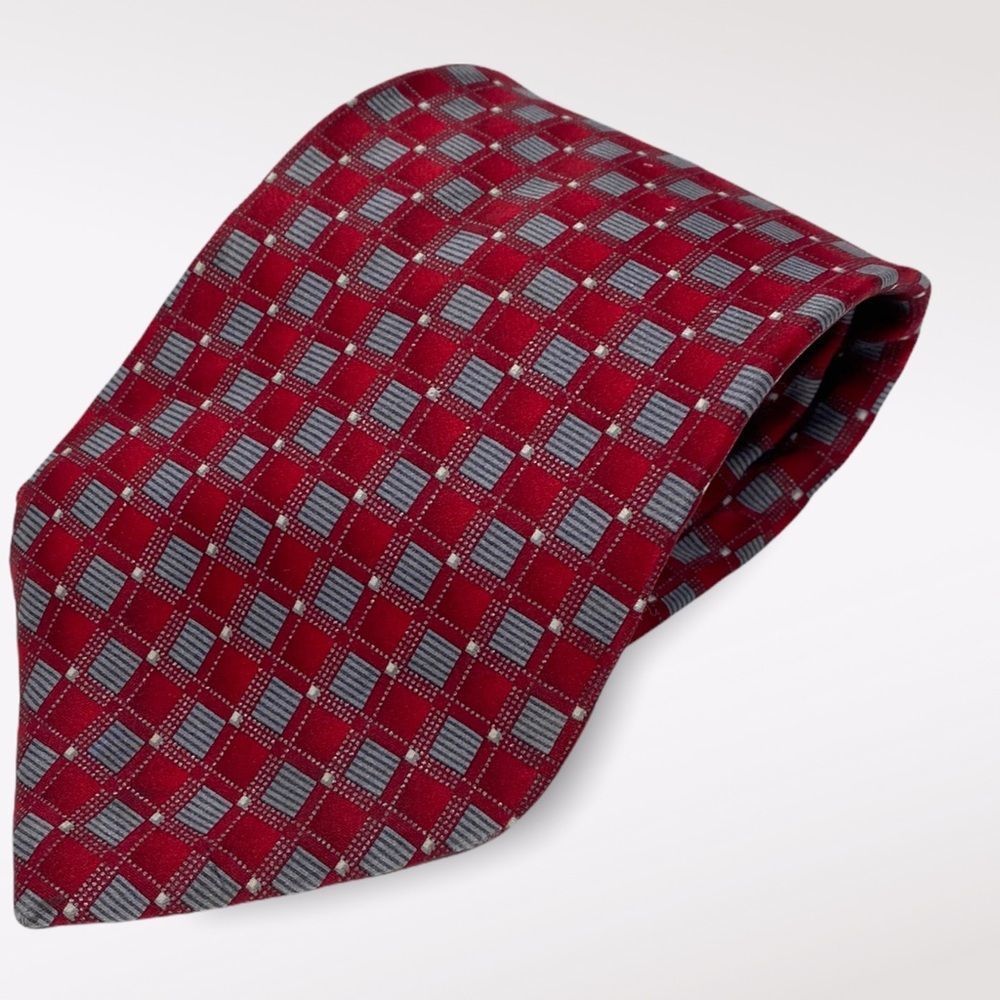 Arrow | 3/$15 Red & Gray Patterned Silk Tie